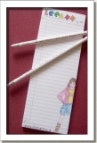 2008 - ACCESSORIES - LEEANN - NOTEPAD and PENCILS SET