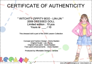 2009 - DRESSED DOLLS - LINLIN - WITCHITY-ZIPPITY-BOO