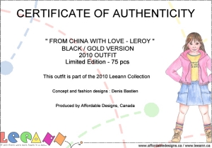 2010 - OUTFITS - LEROY - CHINA GOLD