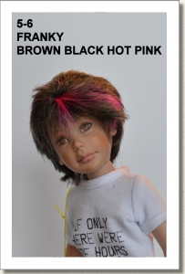 WIG - 5-6 - FRANKY - BROWN BLACK HOT PINK
