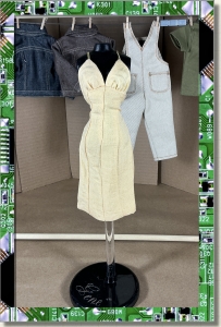 CDS-OUTFITS-PUZZLES-LINEN SUMMER DRESS-YELLOW
