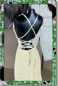 CDS-OUTFITS-PUZZLES-LINEN SUMMER DRESS-YELLOW