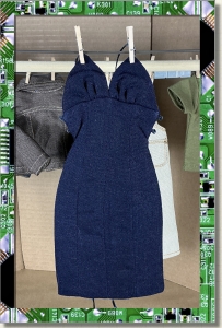 CDS-OUTFITS-PUZZLES-LINEN SUMMER DRESS-NAVY