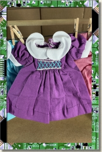 CDS-OUTFITS-LEEANN-SMOCKED DRESS PURPLE