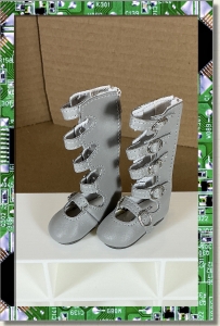 CDS-SHOES-LEEANN-BUCKLE BOOTS-GREY