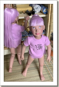 2019 - BASIC DOLLS - LAVENDER LEEANN - WITH BANGS - HIGH PONYTAIL